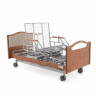 Кровать для лежачих больных электрическая MED-MOS DB-2B с поворотным креслом в левую сторону (коричневый)