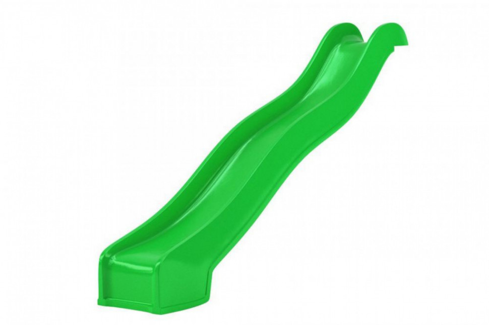 Скат пластиковой горки длина 3 метра со штуцером для воды, цвет салатовый